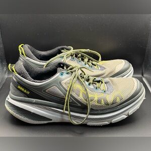 Hoka One One Bondi 4 Shoes Mens 10.5 Gray Lightweight Running Comfort Sneakers